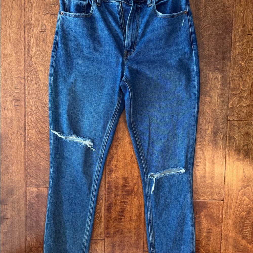 Abercrombie & Fitch Distressed Blue Skinny Jeans